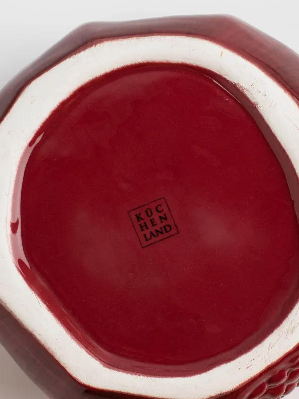 Bowl, 14x6 cm, ceramic, milky burgundy, Pomegranate, Pomegranate, image-4