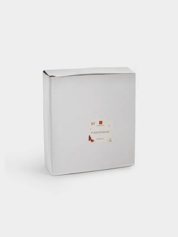 Divided plate, 19x17 cm, 4 compartments, ceramic, burgundy, Pomegranate, Pomegranate, image-5