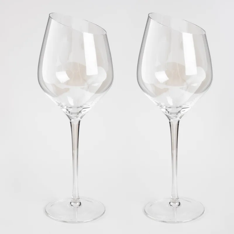 White wine glass, 460 ml, 2 pcs, glass, mother of pearl, Charm L polar, image-0