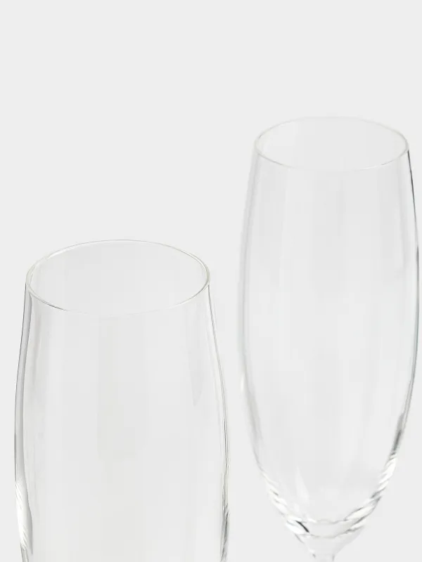 Drinking glass, 180 ml, 2 pcs, glass / rhinestones, Crystal, image-2