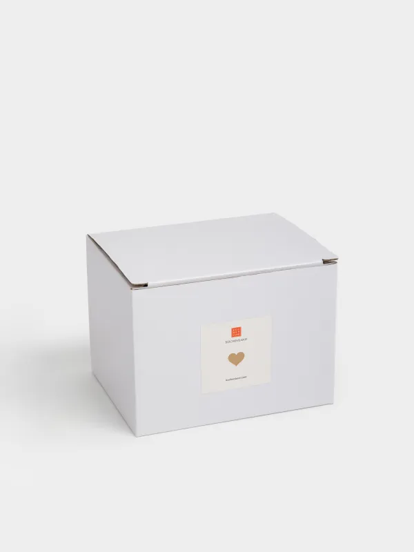 Mug, 500 ml, porcelain P, milky gold, Heart, Crumple amour, image-5