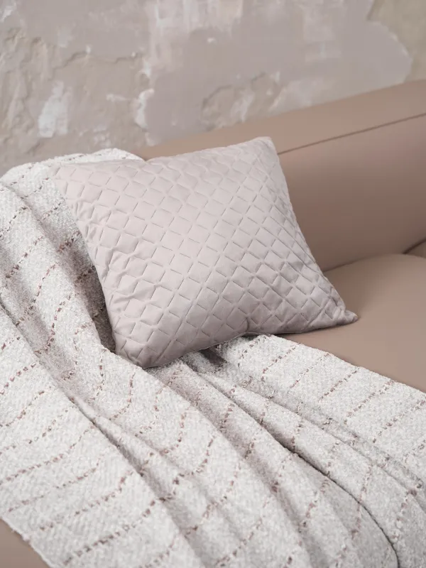 Decorative pillow, 45x45, quilted, corduroy, lilac, Rhombuses, Sewing, image-2