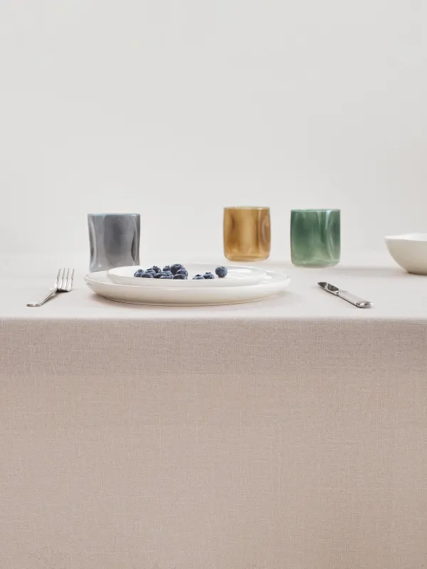 Tablecloth, 160x160 cm, polyester, beige, Flowers, Geous flowers, image-2