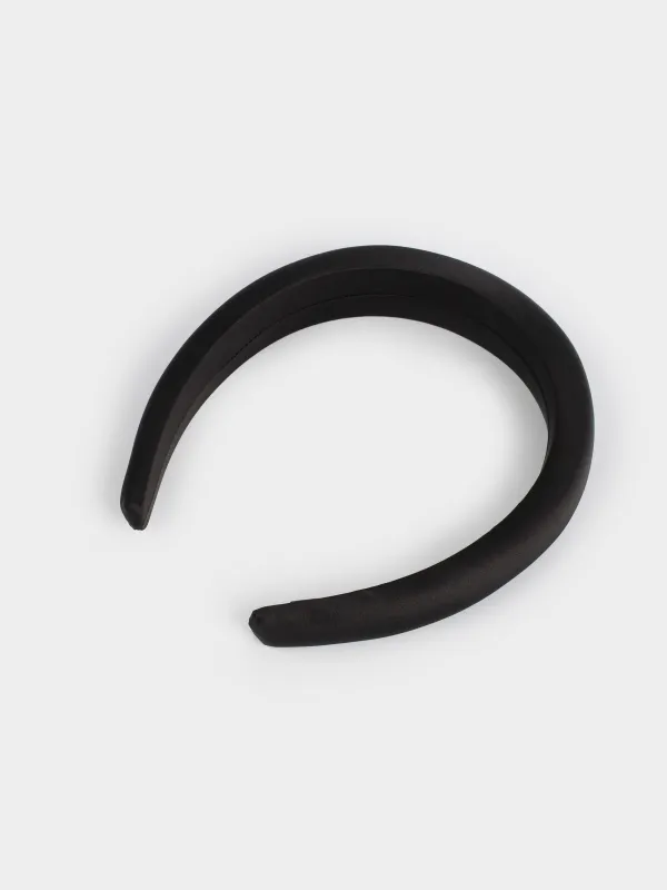 Hairband, 14x16 cm, polyester / plastic, black, Basic, image-1