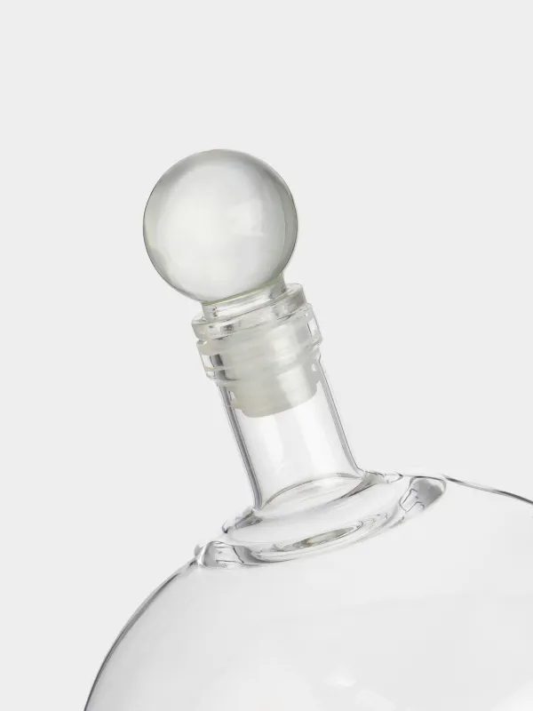 Decanter, 850 ml, on a stand, glass / wood, Horse, Bar, image-2