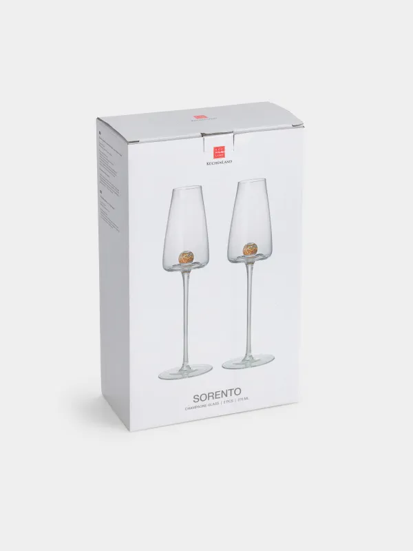 Drinking glass, 270 ml, 2 pcs, Crystal glass, Amber ball, Sorento, image-6
