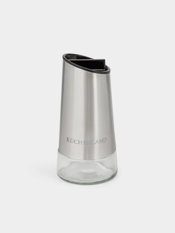 Salt and pepper set, 15 cm, on a stand, glass / metal, Classic color, image-4