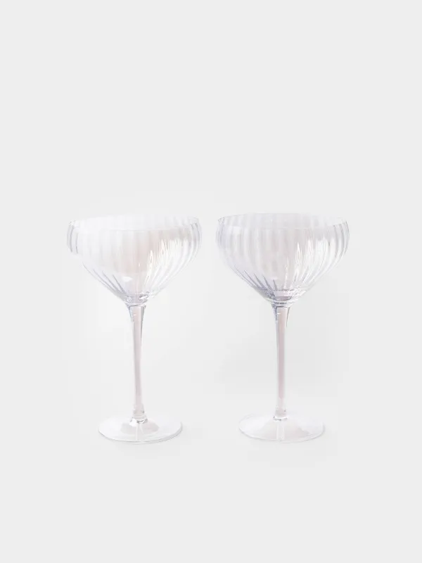 Drinking glass, 320 ml, 2 pcs, glass, mother-of-pearl, Lombardy polar, image-0