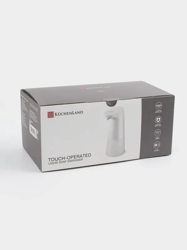 Liquid soap dispenser, 250 ml, touch, foam, plastic, White, Smile, image-5