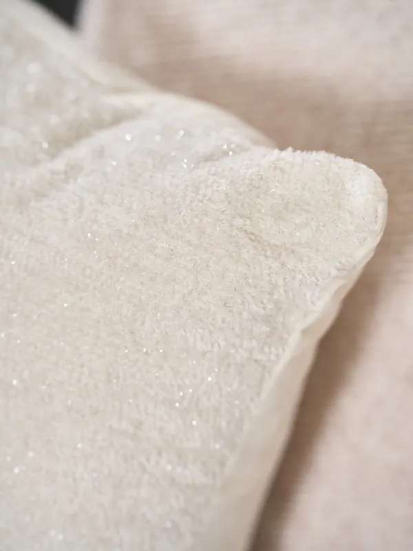 Decorative pillow, 45x45 cm, velvet, milky, Velvet, image-4