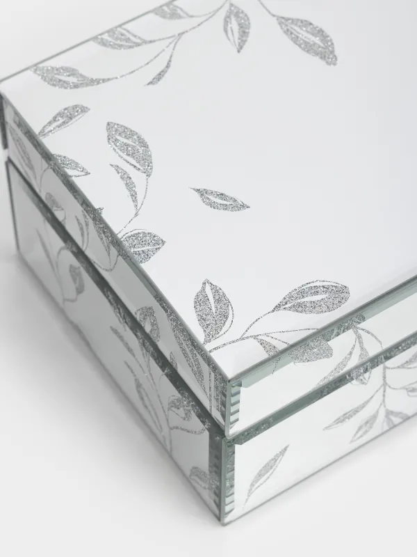 Jewelry box, 21x9 cm, glass, Mirror, Branches, Glossy, image-4