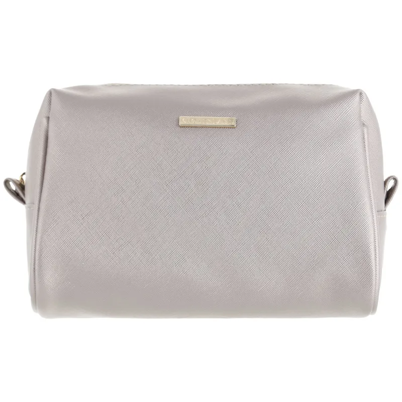 Cosmetic bag, 21x13 cm, polyurethane, golden, Beauty