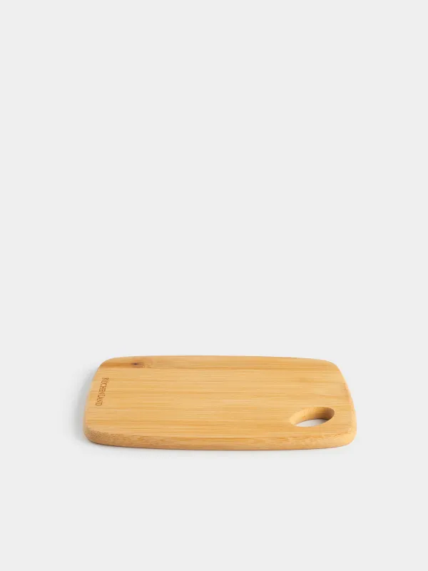 Cutting board, 20х15 cm, rectangular, rounded, bamboo, Bamboo, image-4