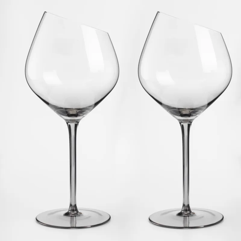 Red wine glass, 560 ml, 2 pcs, glass, grey, Charm L Color, image-4