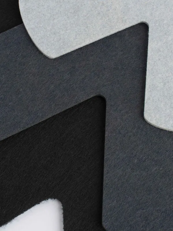 Set of protectors for frying pans, 3 pcs, 38/34/27 cm, felt, gray, Assist, image-6