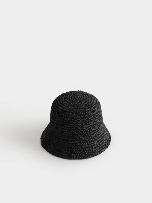 Bucket hat, Single size, paper, black, Banjo, image-0