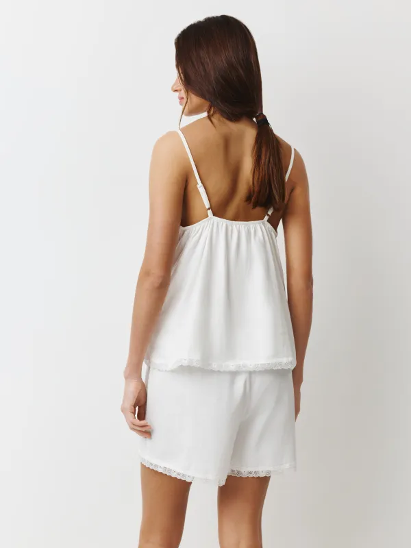 Women's top, homewear, size L, with straps, cotton, blue, Mirandea, image-3