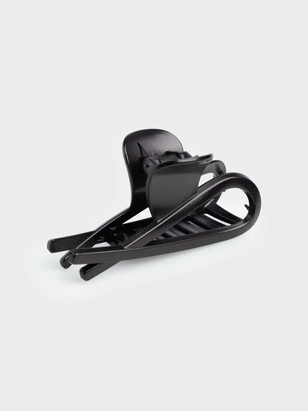 Hair clip, 11 cm, plastic, black, Crab, Hair basic, image-0