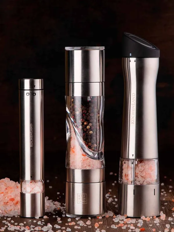 Spice mill, 24 cm, electric, steel / plastic, LED B, beveled, Classic, image-5