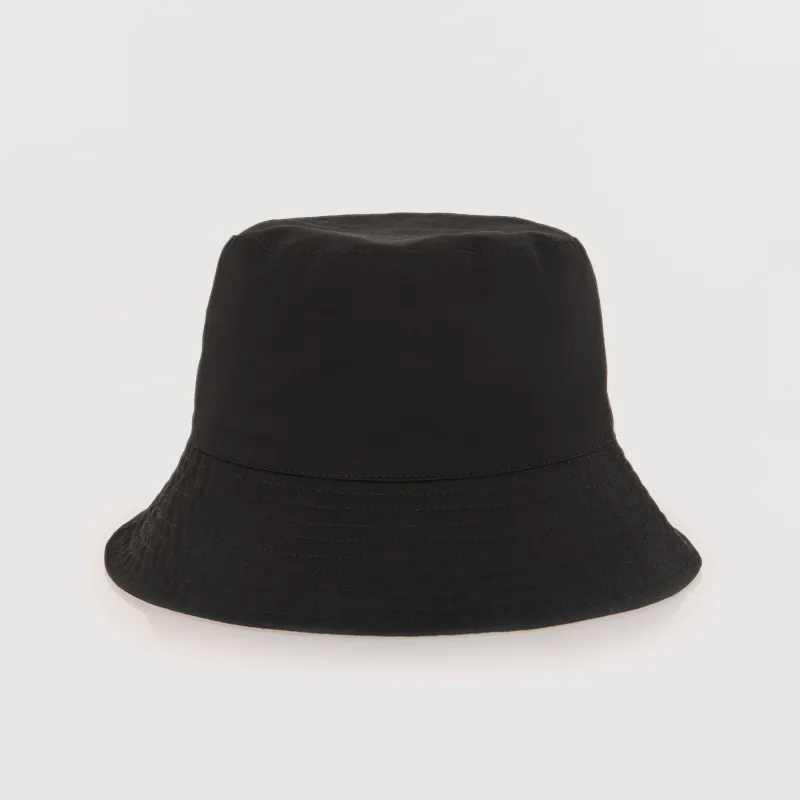 Panama hat, 57 cm, single size, double-sided, cotton, black / milk, Shore
