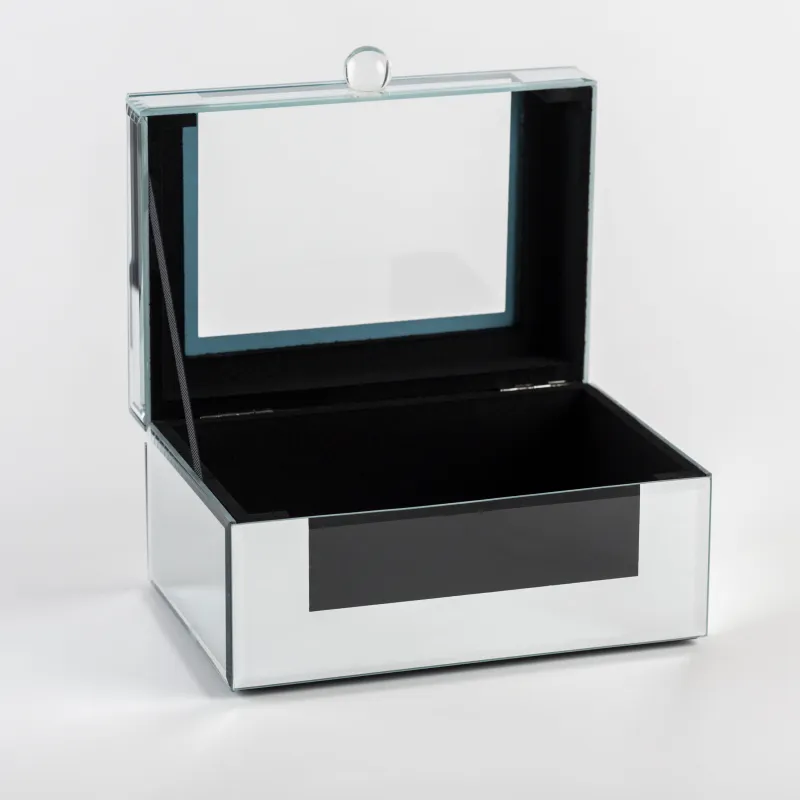 Jewelry box, 20x14 cm, glass, Mirror, Glossy, image-1