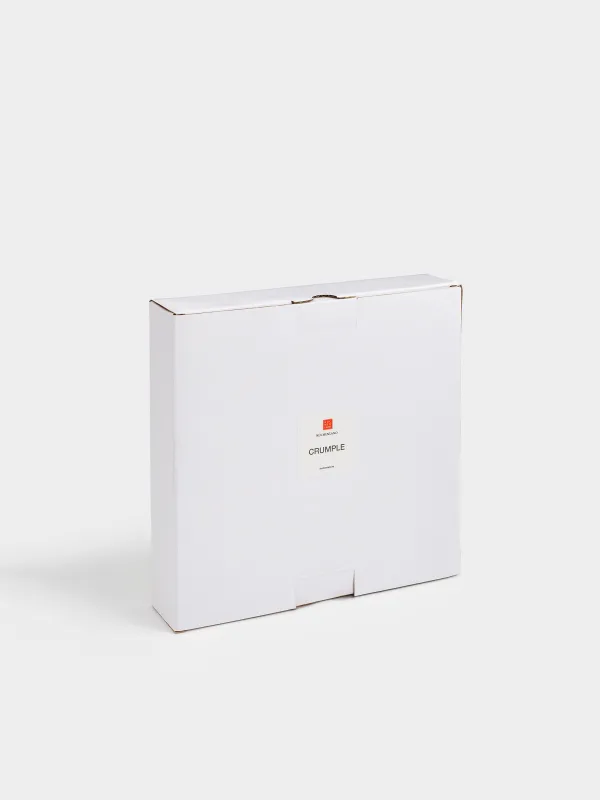 Dinner plate, 25 cm, porcelain N, milk, Crumpled effect, Crumple, image-4