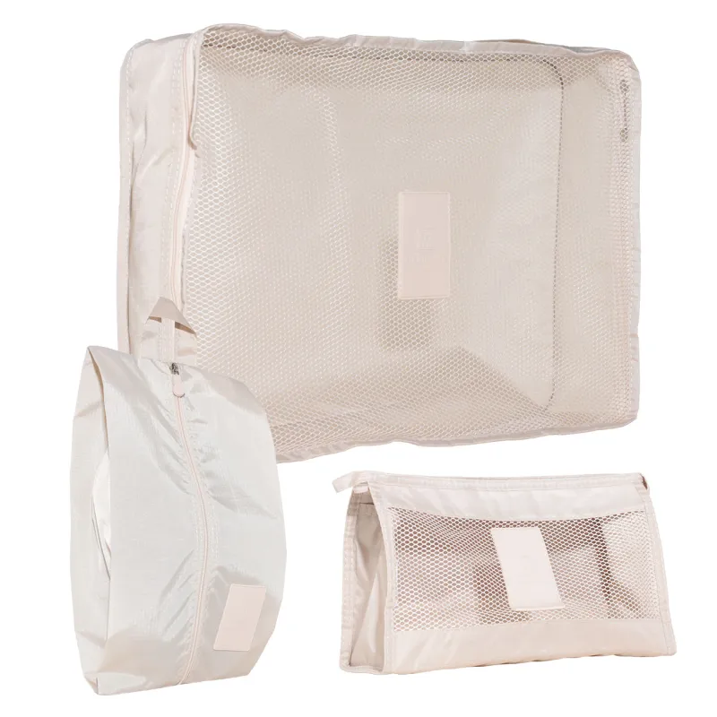 Travel organizer set, Set of 3, polyester, beige, Easy Travel
