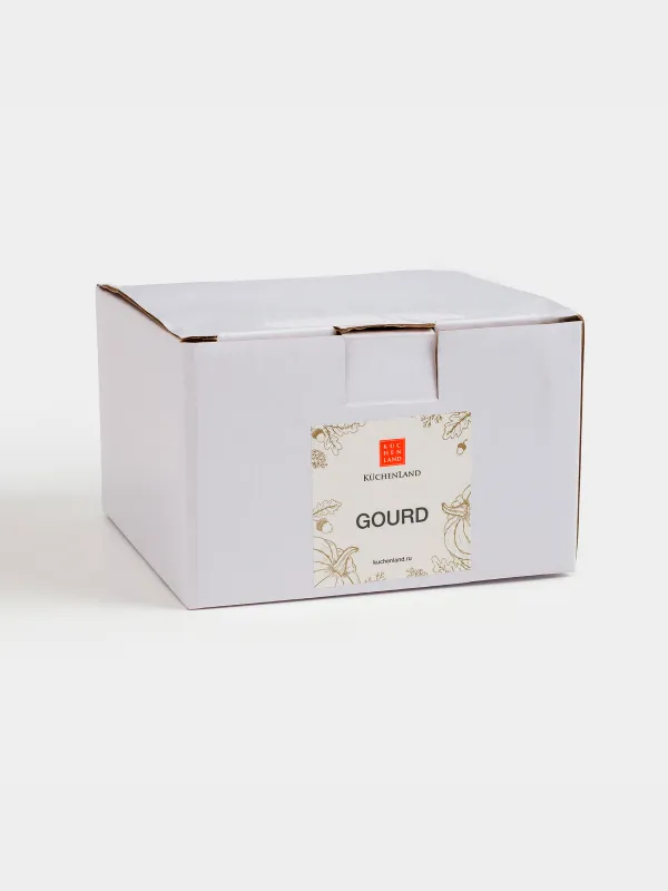 Cocotte, 11 cm, 340 ml, with lid, ceramic, milky golden, speckled, Pumpkin, Gourd, image-6