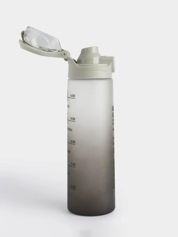 Water bottle, 900 ml, plastic/silicone, grey, Water balance, Sport, image-2