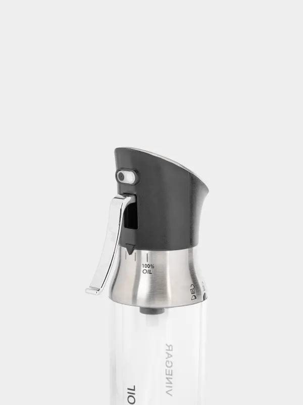 Oil and vinegar spray dispenser, 200 ml, 2 in 1, acrylic / steel, Black, Comfort, image-2