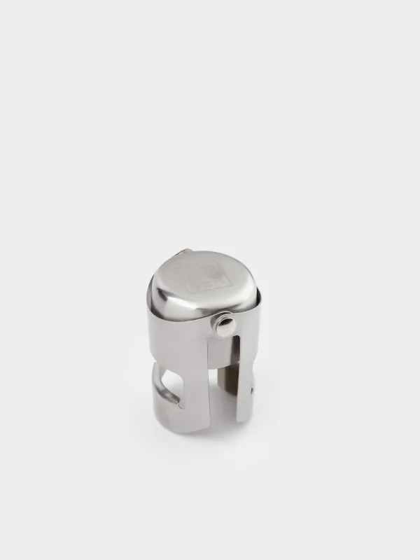 Beverage bottle stopper, 6 cm, metal, silver, Bar, image-1