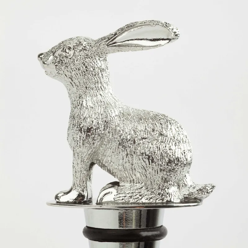 Beverage bottle stopper, 11 cm, Metal, Rabbit, Rabbit, image-2