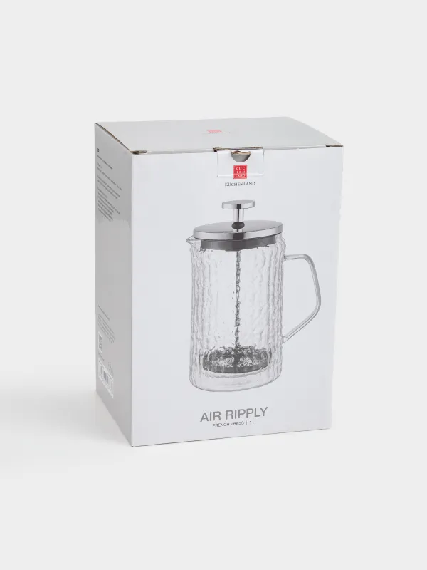 French press, 1 l, glass B / steel, Air ripply, image-4