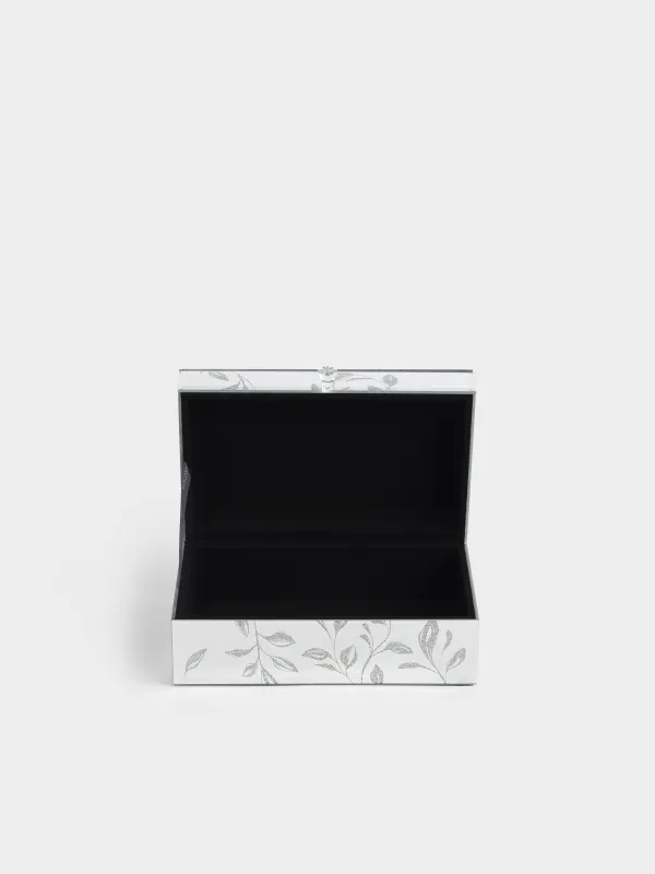 Jewelry box, 21x9 cm, glass, Mirror, Branches, Glossy, image-2