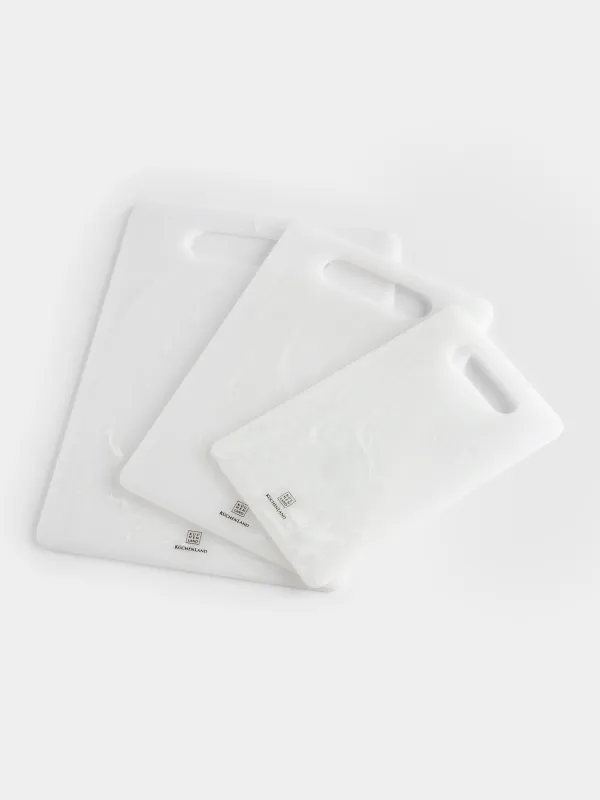 Cutting boards set, 25/30/35 cm, 3 pcs, rectangular, plastic, white, Maniera, image-7