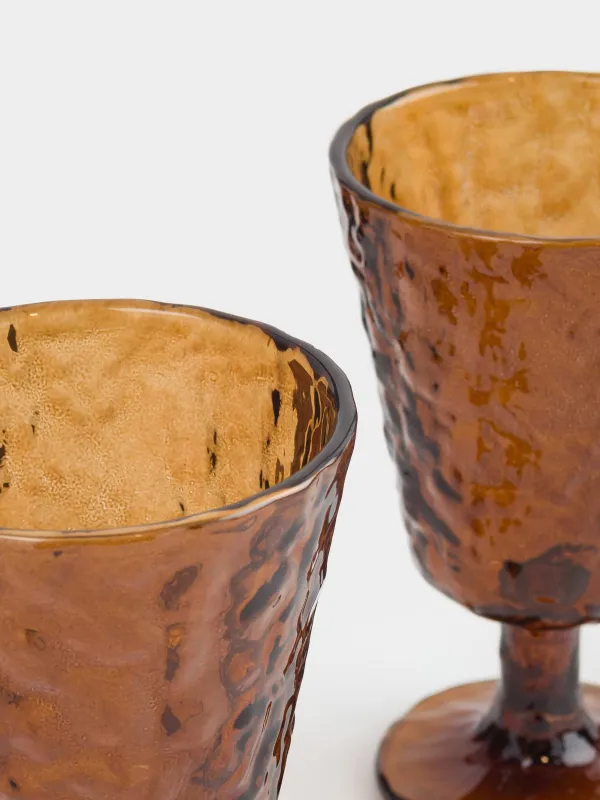 Drinking glass, 280 ml, 2 pcs, glass R, brown, Frozen, image-2