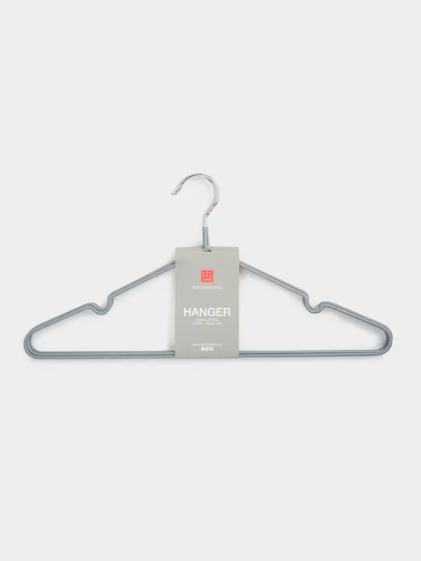 Hanger, 40 cm, 5 pcs, metal coated, gray, Colorful house, image-4