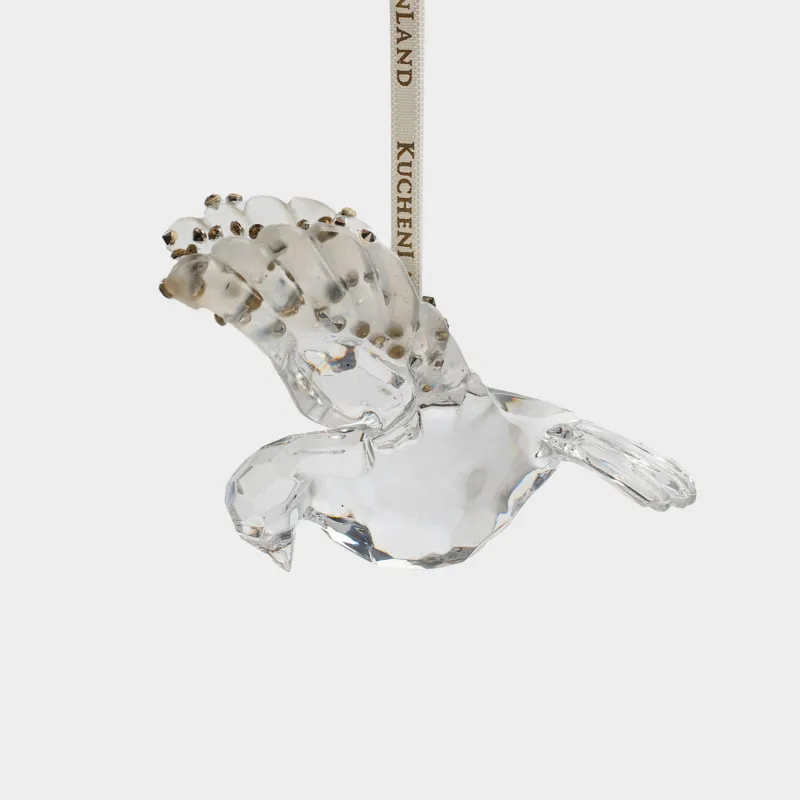 Christmas tree toy, 9 cm, acrylic, Bird, Figure crystal