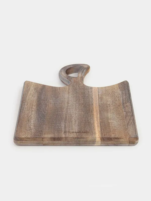Cutting board, 30x20 cm, with handle, wood, Noble tree, image-4