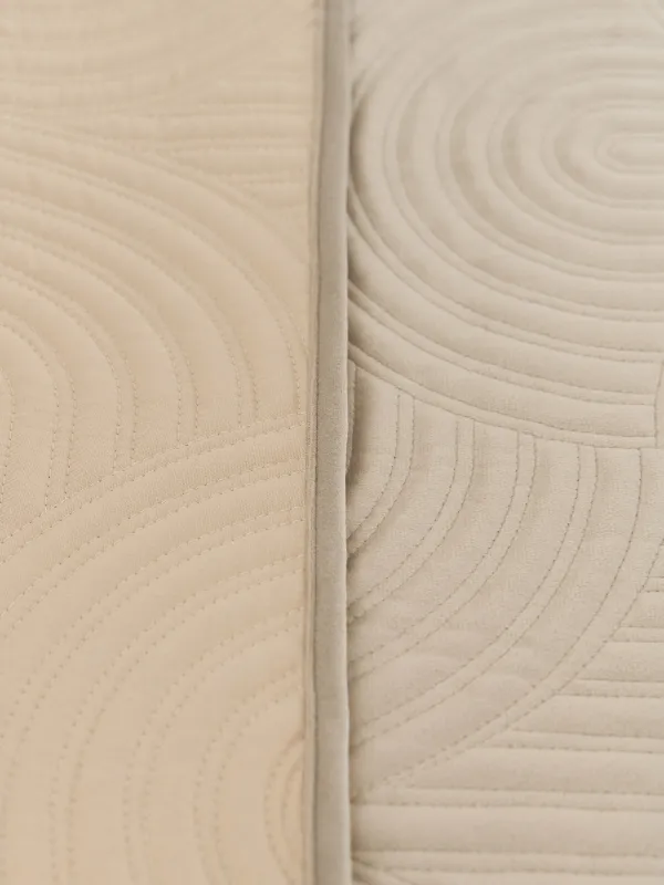 Bedspread, 220x240 cm, quilted, velvet/microfiber, beige, Arch, Arch, image-3