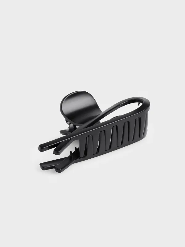 Hair clip, 11 cm, plastic, black, Crab, Hair basic, image-3