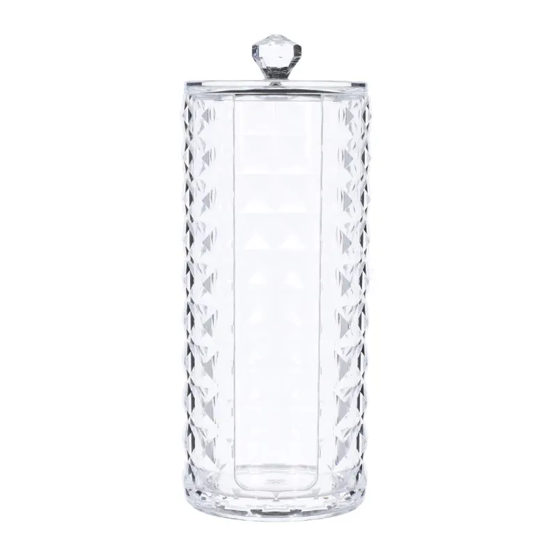 Cotton pad container, 18 cm, plastic, Kandy