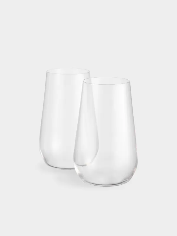 Glass, 14 cm, 580 ml, 2 pcs, crystal glass, Ferentino, image-1