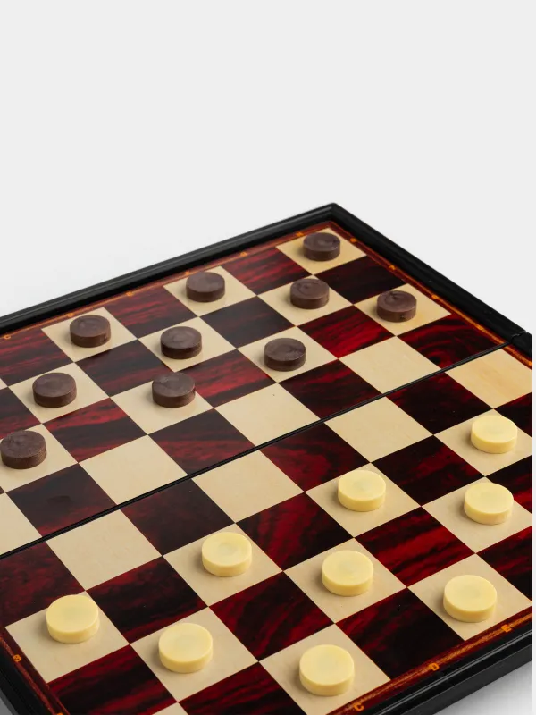 Board game, 25x25 cm, checkers/backgammon, road, plastic, Hobby light, image-2