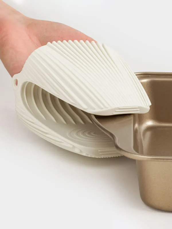 Potholder, 10 cm, silicone, beige, Wavelet, image-7