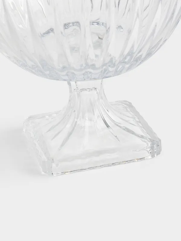 Fruit vase, 25x22 cm, on a leg, glass R, Glare, image-1