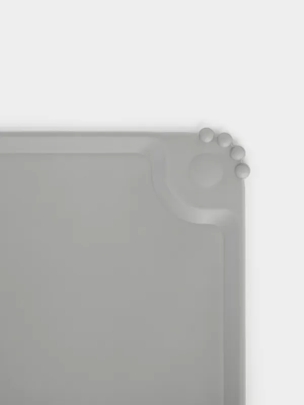 Pet bowl mat, 48x30 cm, silicone, grey-beige, Favorite pet, image-5