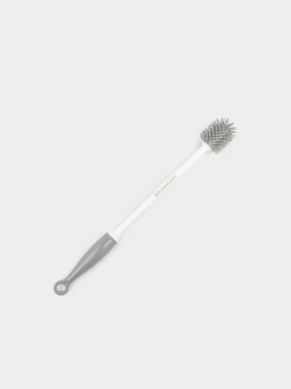 Bottle brush, 30 cm, rubber / plastic, gray-white, Mini, Clean, image-1