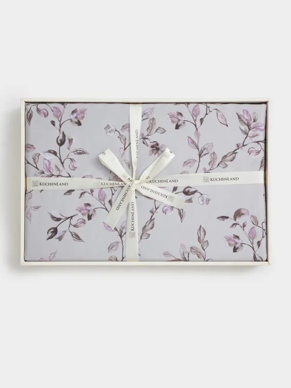Bed linen set, Euro, Tencel 300 TC, grey, Branches, Tencel, image-8