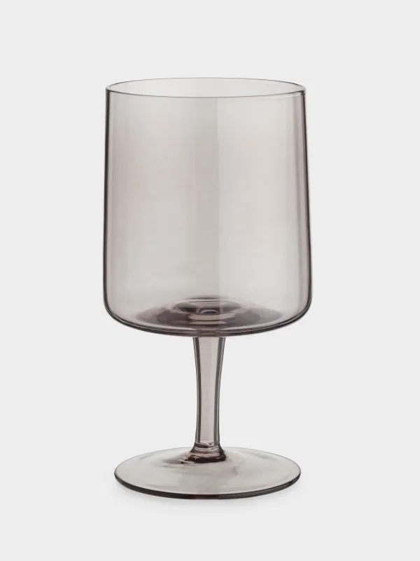 Drinking glass, 400 ml, glass, grey, Clear color, image-0